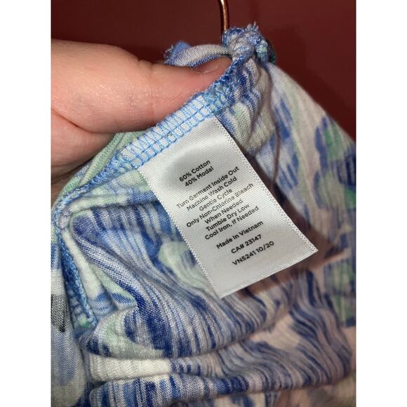 Talbots Plus Paisley Print Drawstring Sleeve Blouse Size 2X - Picture 5 of 6